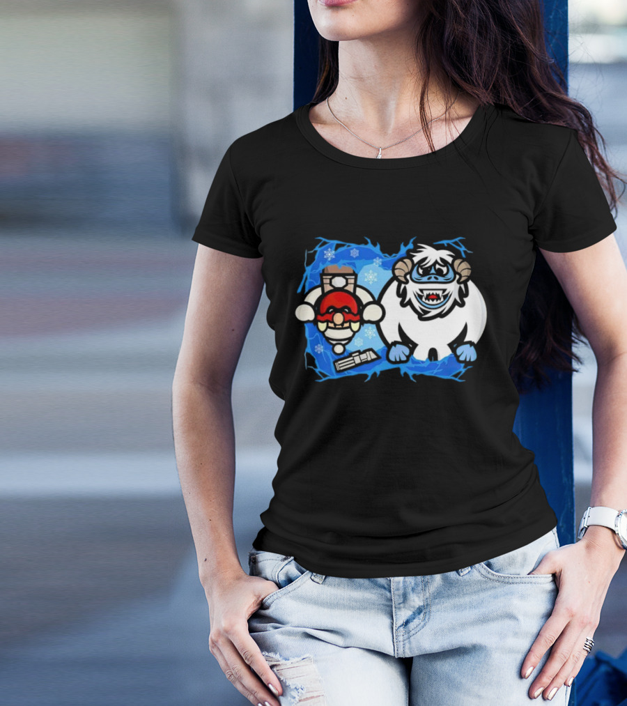 Bumble Wars Cartoon Mario Wampa Battle Ice Hoth T-Shirt