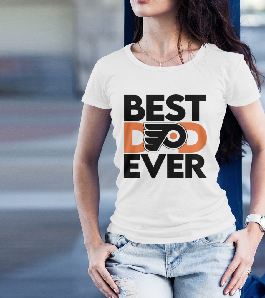 Philadelphia Flyers Logo Best Dad Ever NHL T-Shirt