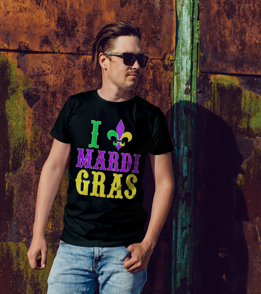 I ❤️ Mardi Gras Fleur-de-Lis T-Shirt
