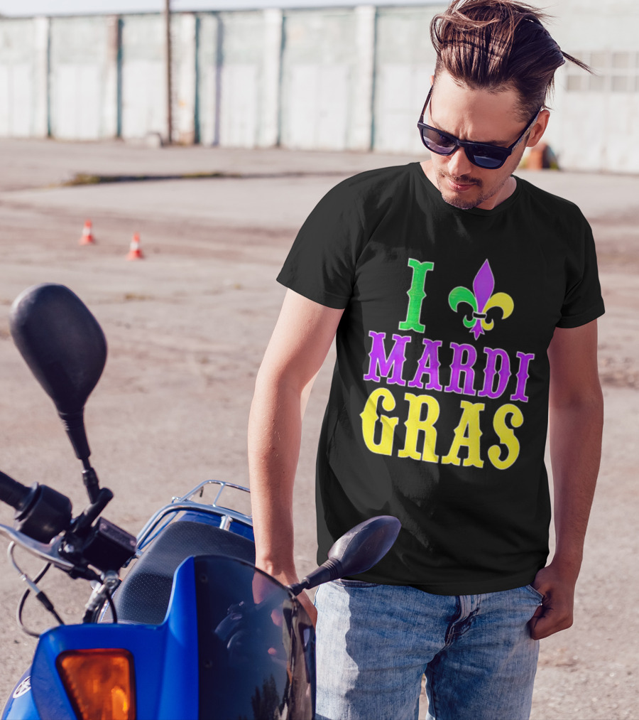 I ❤️ Mardi Gras Fleur-de-Lis T-Shirt
