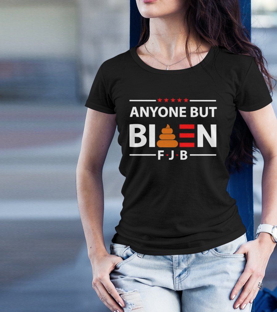 ANYONE BUT BIDEN FJB ANTI-BIDEN POOP EMOJI T-Shirt
