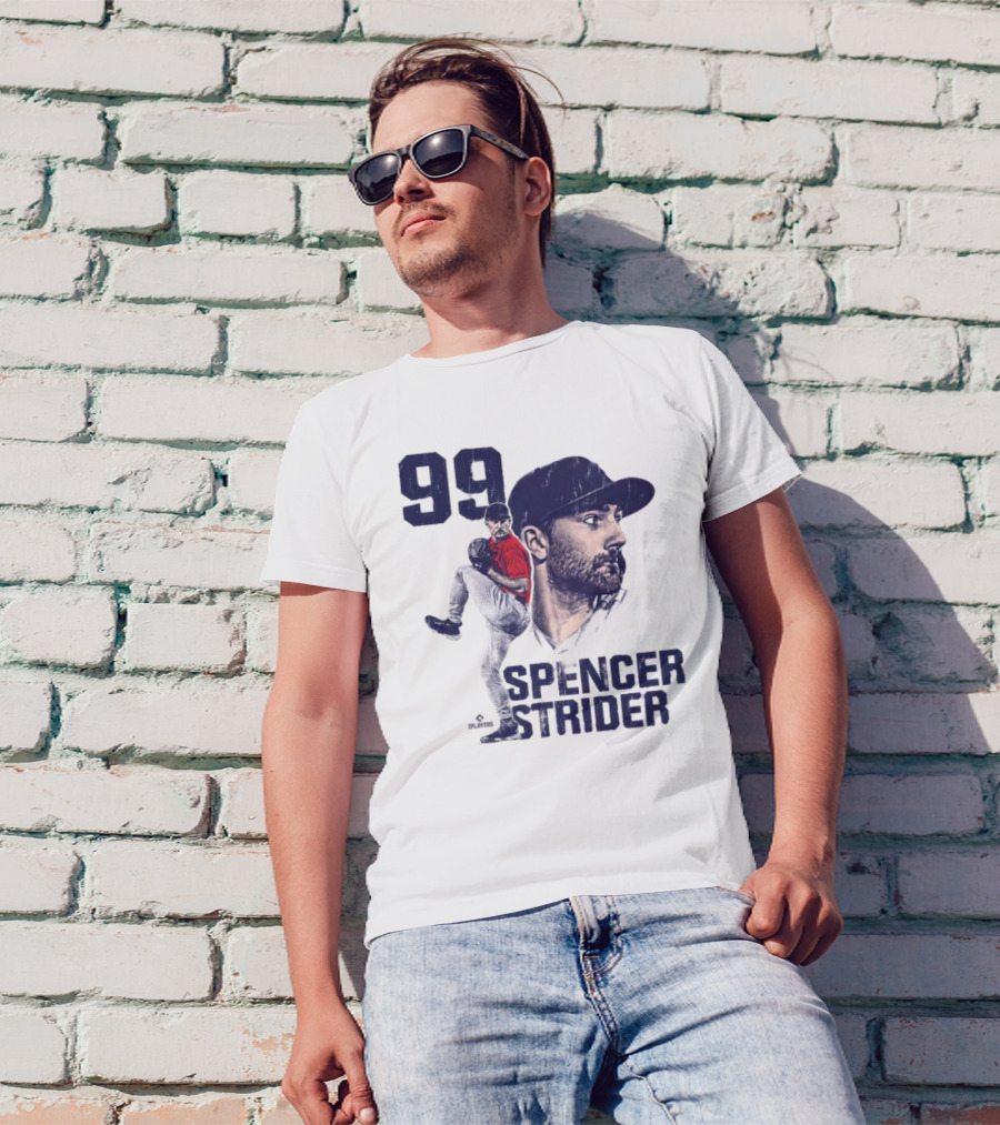 Spencer Strider 99 Atlanta Braves Vintage Players T-Shirt