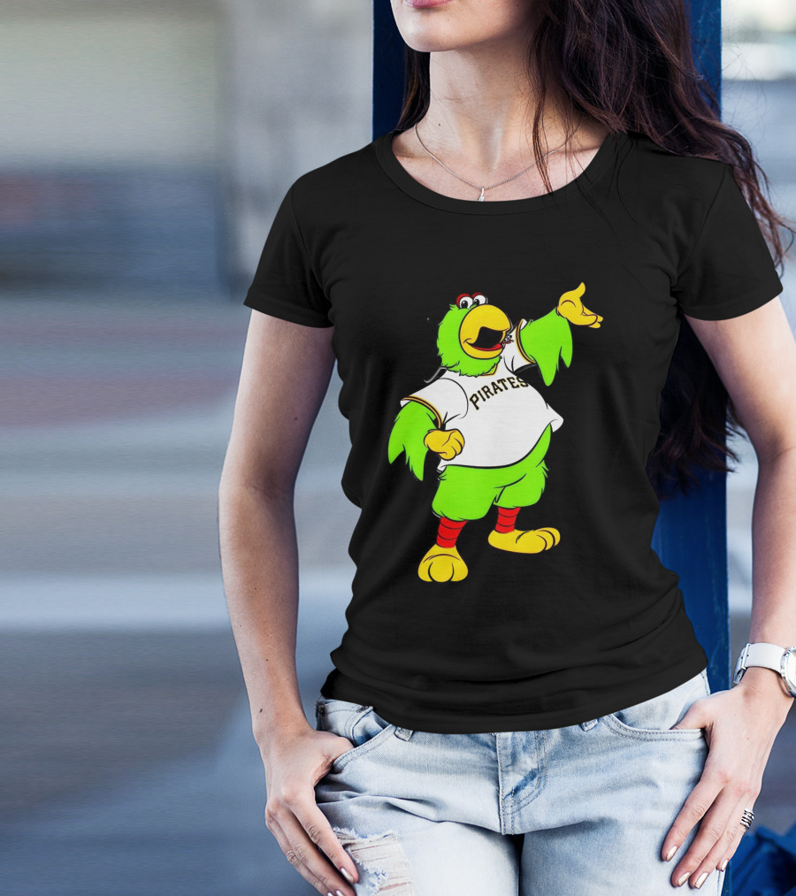 Pittsburgh Pirates Parrot Mascot Cheerful T-Shirt