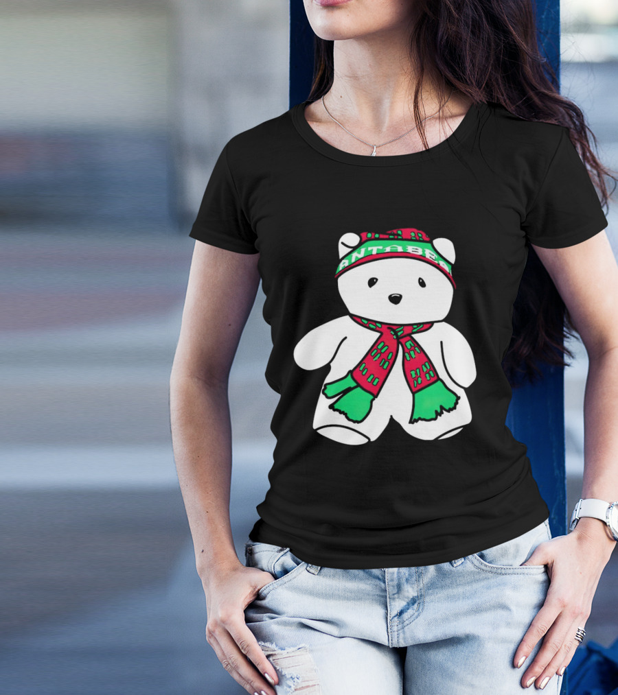 Santa Bear Minnesota Christmas Festive Holiday Teddy T-Shirt