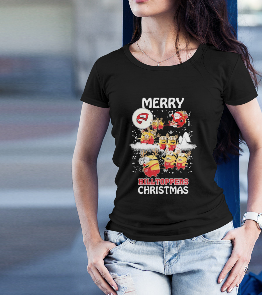 Merry WKU Hilltoppers Minions Christmas T-Shirt