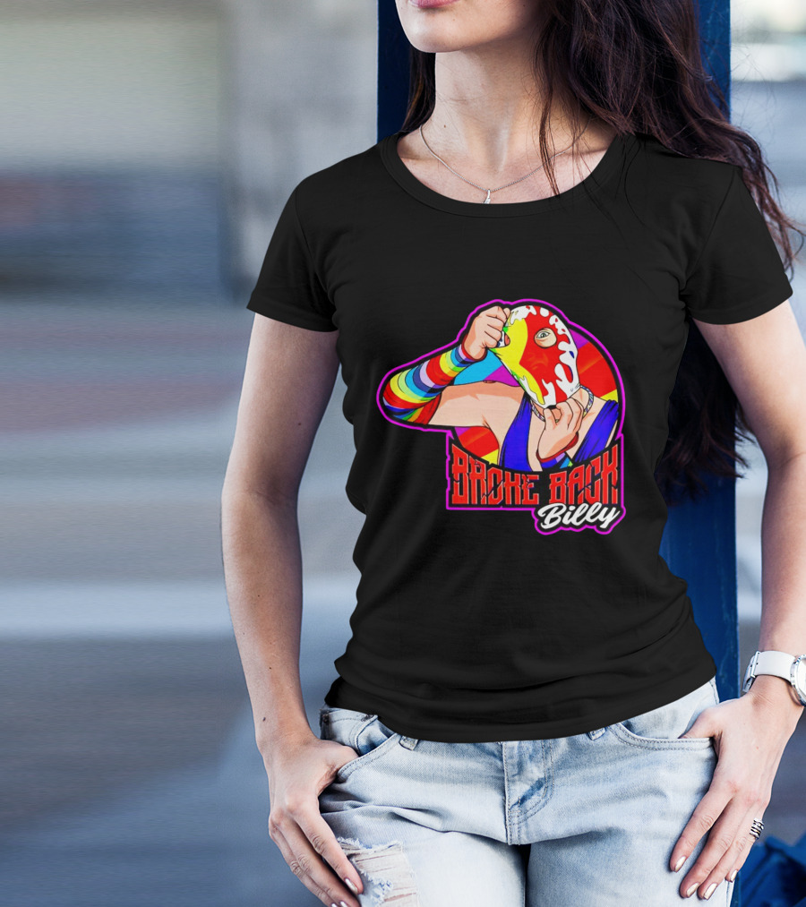 Broke Back Billy Colorful Wrestling Mask T-Shirt