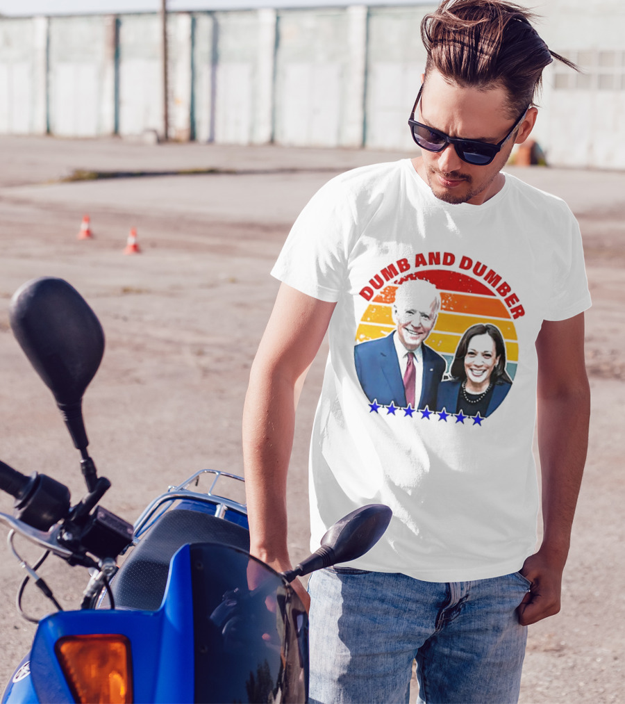 Dumb And Dumber Joe Biden Kamala Harris Retro Stars T-Shirt