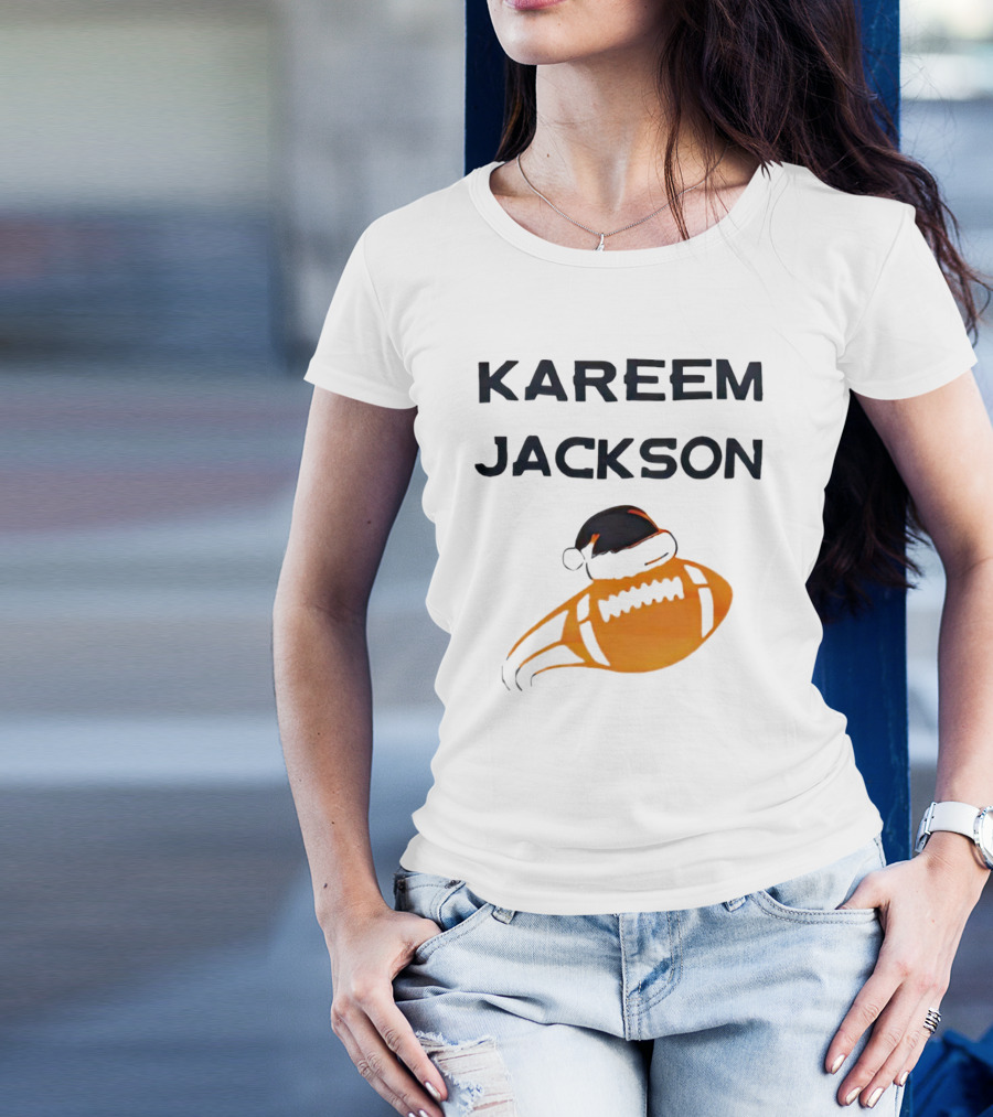 Kareem Jackson Football Santa Hat T-Shirt