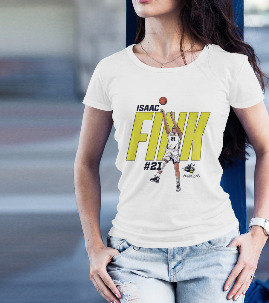 Isaac Fink #21 Augustana Vikings Basketball T-Shirt