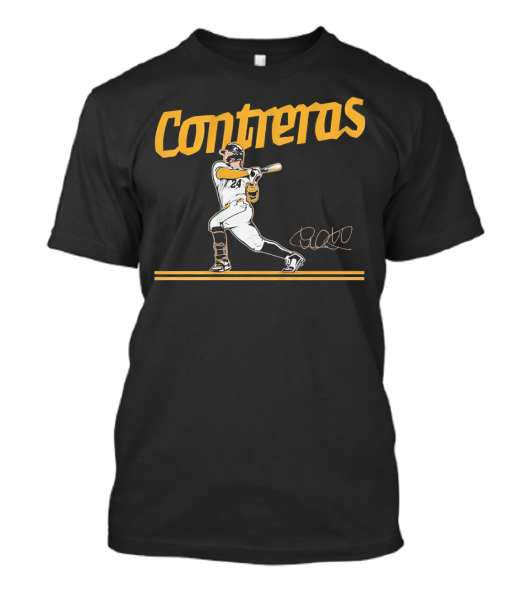 Contreras Milwaukee Brewers Slugger Swing Signature T-Shirt