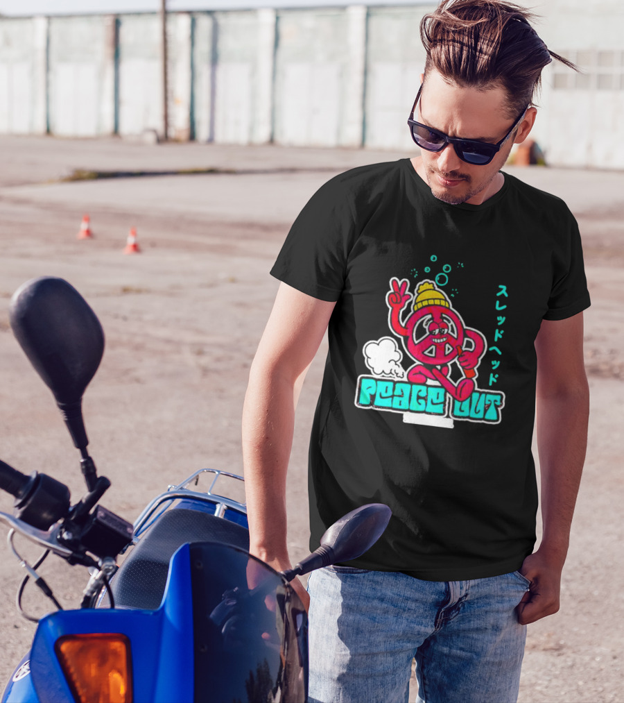 Peace Out Threadhead Japanese Text Bubble Elements T-Shirt