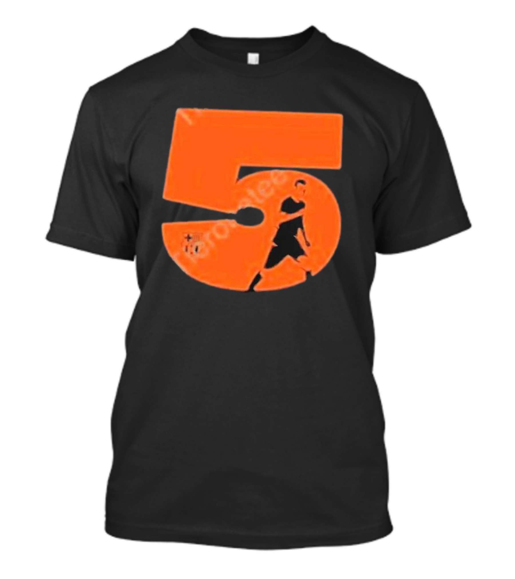 Sergio Number 5 Soccer Player Silhouette Iconic T-Shirt