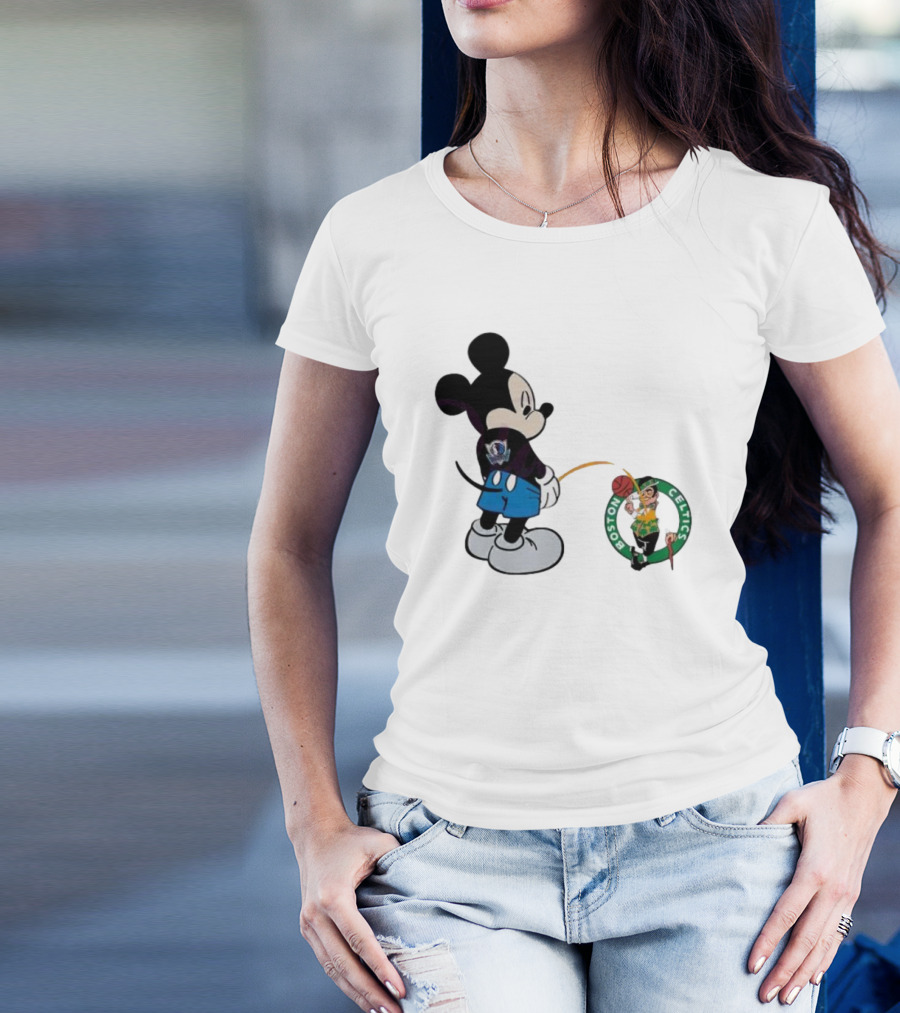 Mickey Mouse Dallas Mavericks Versus Boston Celtics T-Shirt