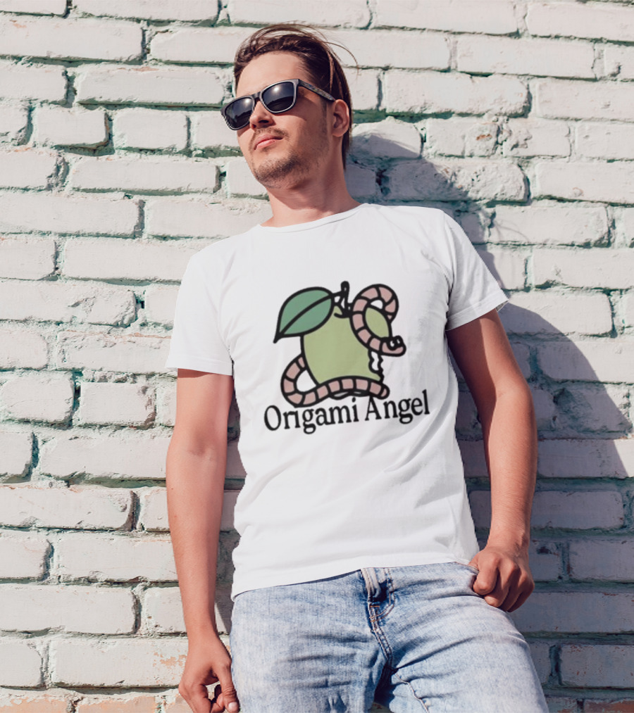 Origami Angel Apple Worm T-Shirt