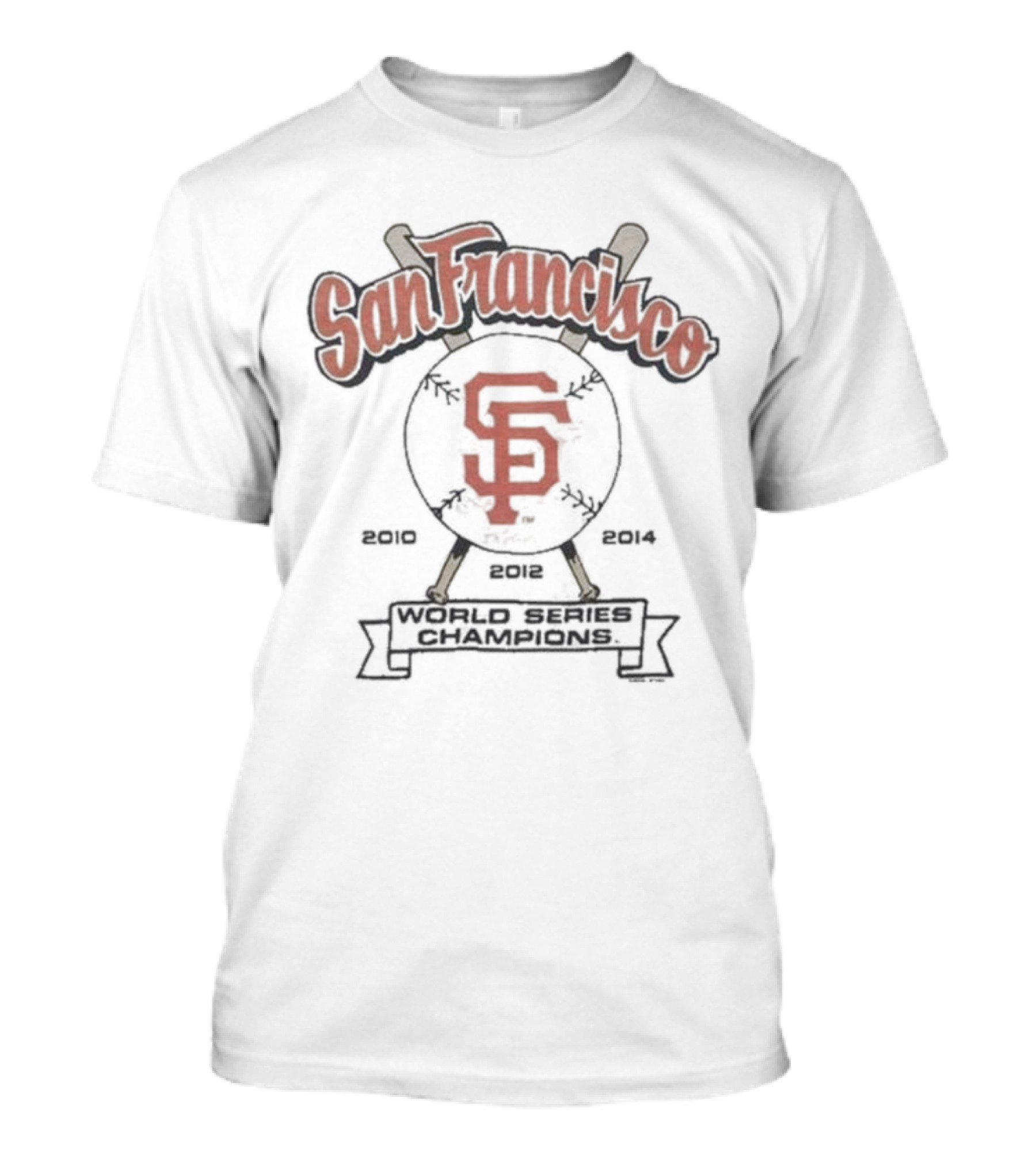 San Francisco Giants SF Logo 3-Time World Series Champs T-Shirt