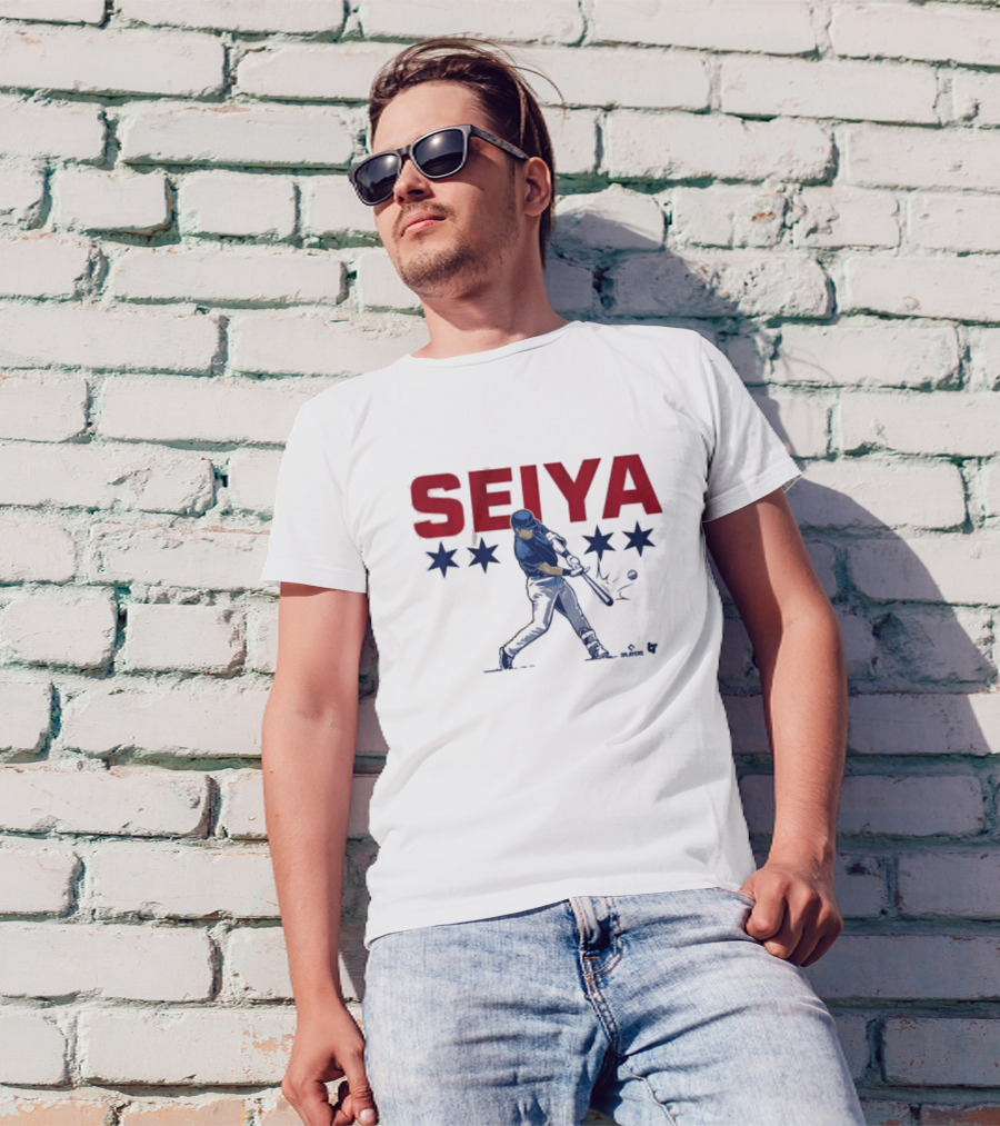 Seiya Suzuki Chicago Baseball Swing Stars T-Shirt