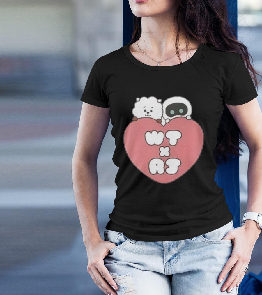 WT X RJ Heart Cute Collaboration T-Shirt
