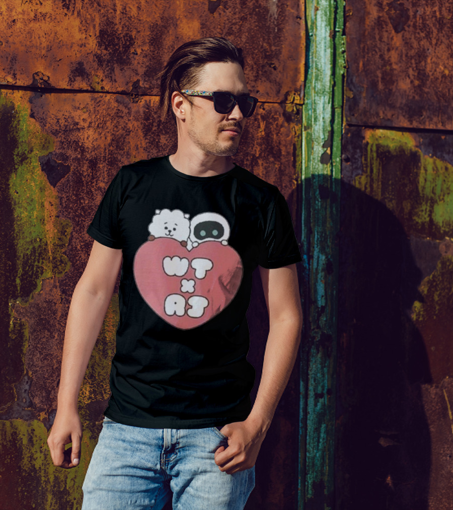 WT X RJ Heart Cute Collaboration T-Shirt