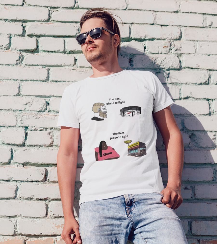 The Best Place To Fight Waffle House Queen Belt T-Shirt
