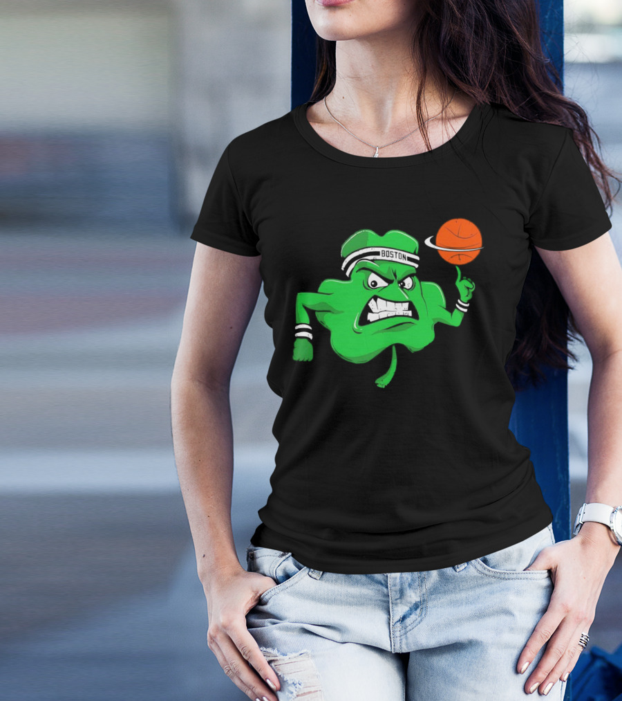 Boston Celtics Angry Clover Basketball T-Shirt