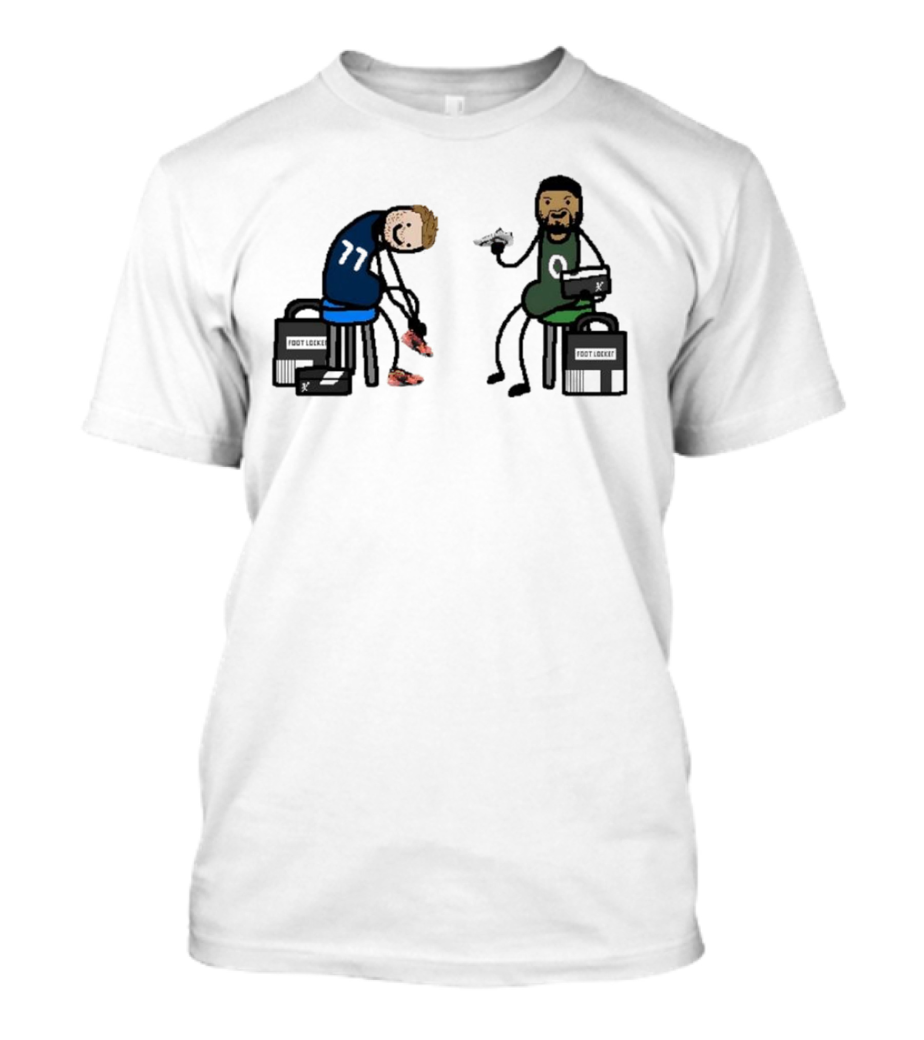 Luka And Tatum Preparing For Basketball Finals Showdown T-Shirt