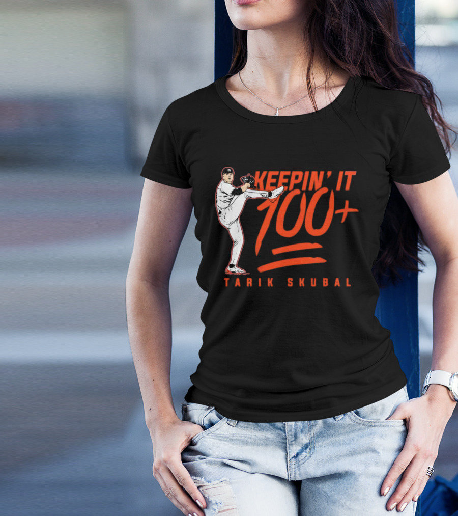 Tarik Skubal Keepin’ It 100+ Pitcher Pose T-Shirt