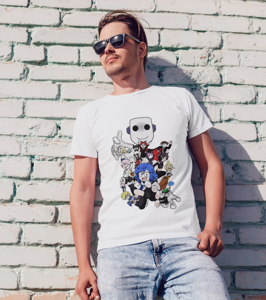 Captainshio Friends Cartoon Character Ensemble T-Shirt