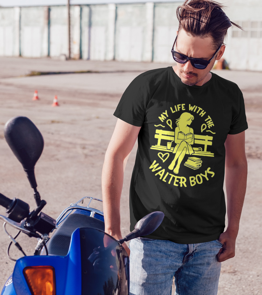 My Life With The Walter Boys Book Reader On Park Bench T-Shirt