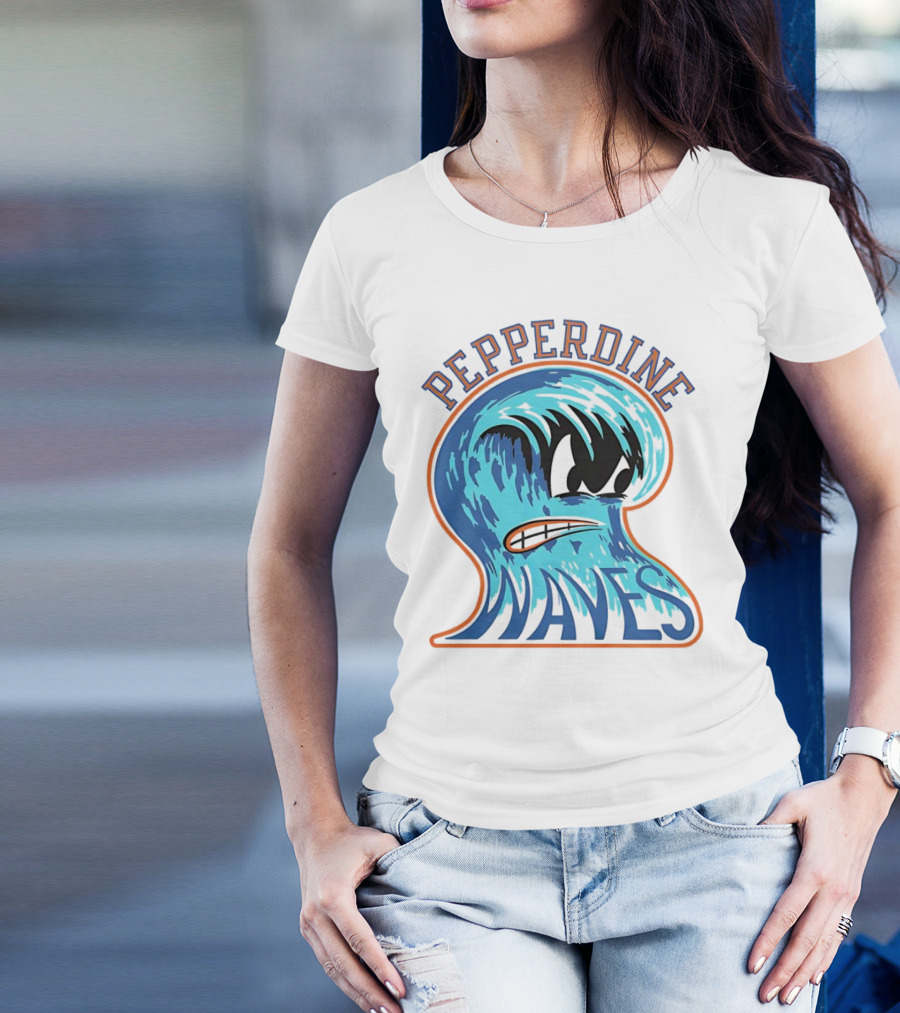 Pepperdine Waves Vintage Angry Wave T-Shirt