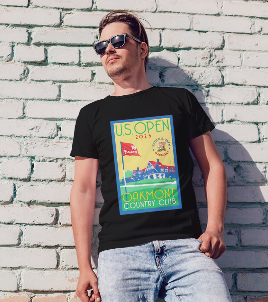 U.S. Open 2025 125th Oakmont Country Club 18 Flag T-Shirt
