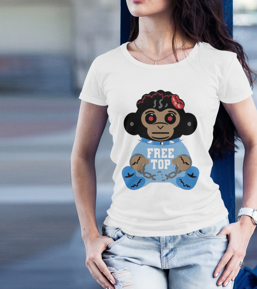 Never Broke Again Free Top Baby Monkey Character Chains T-Shirt