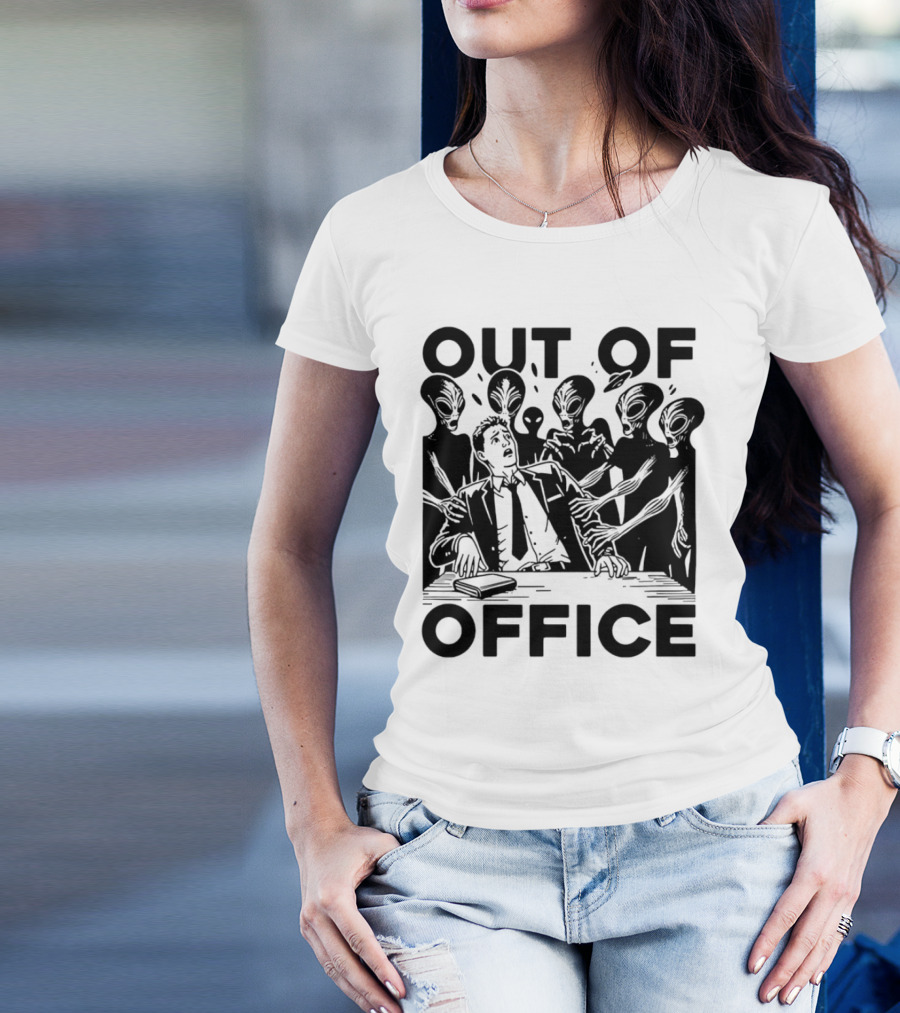 Out Of Office Surrounded By Aliens T-Shirt