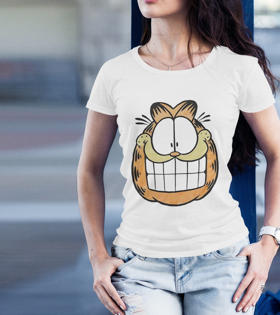 Garfield Big Face Classic Retro Comic Cat T-Shirt