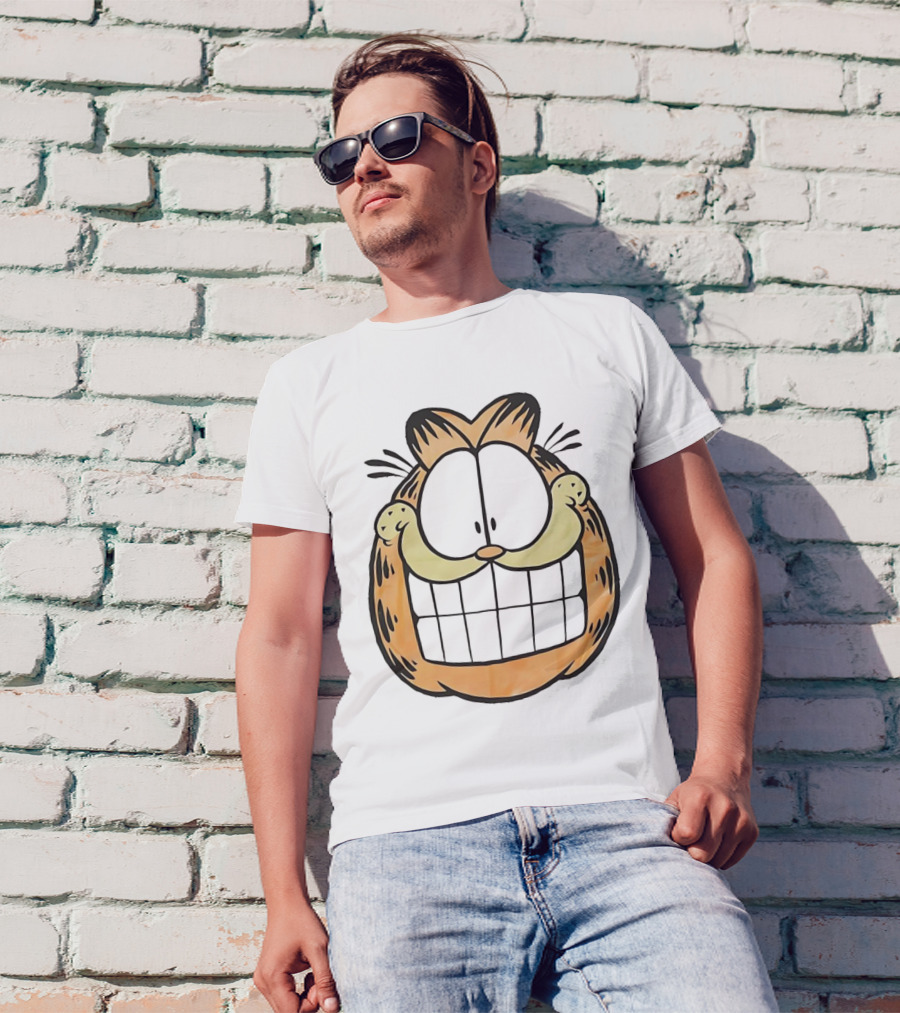 Garfield Big Face Classic Retro Comic Cat T-Shirt