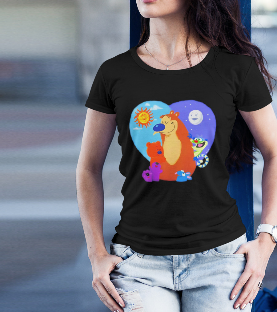 Bear In The Big Blue House Muppet History With Sun And Moon Characters T-Shirt