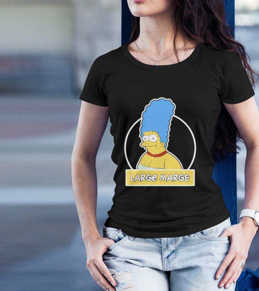 Justin Danger Nunley Large Marge Blue Hair Red Necklace Yellow Skin T-Shirt