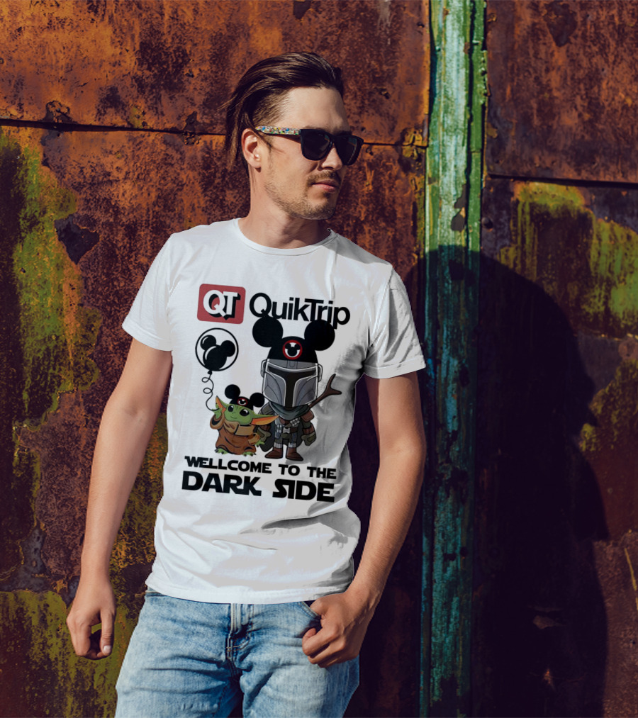 QT QuikTrip Mandalorian Baby Yoda Welcome To The Dark Side T-Shirt