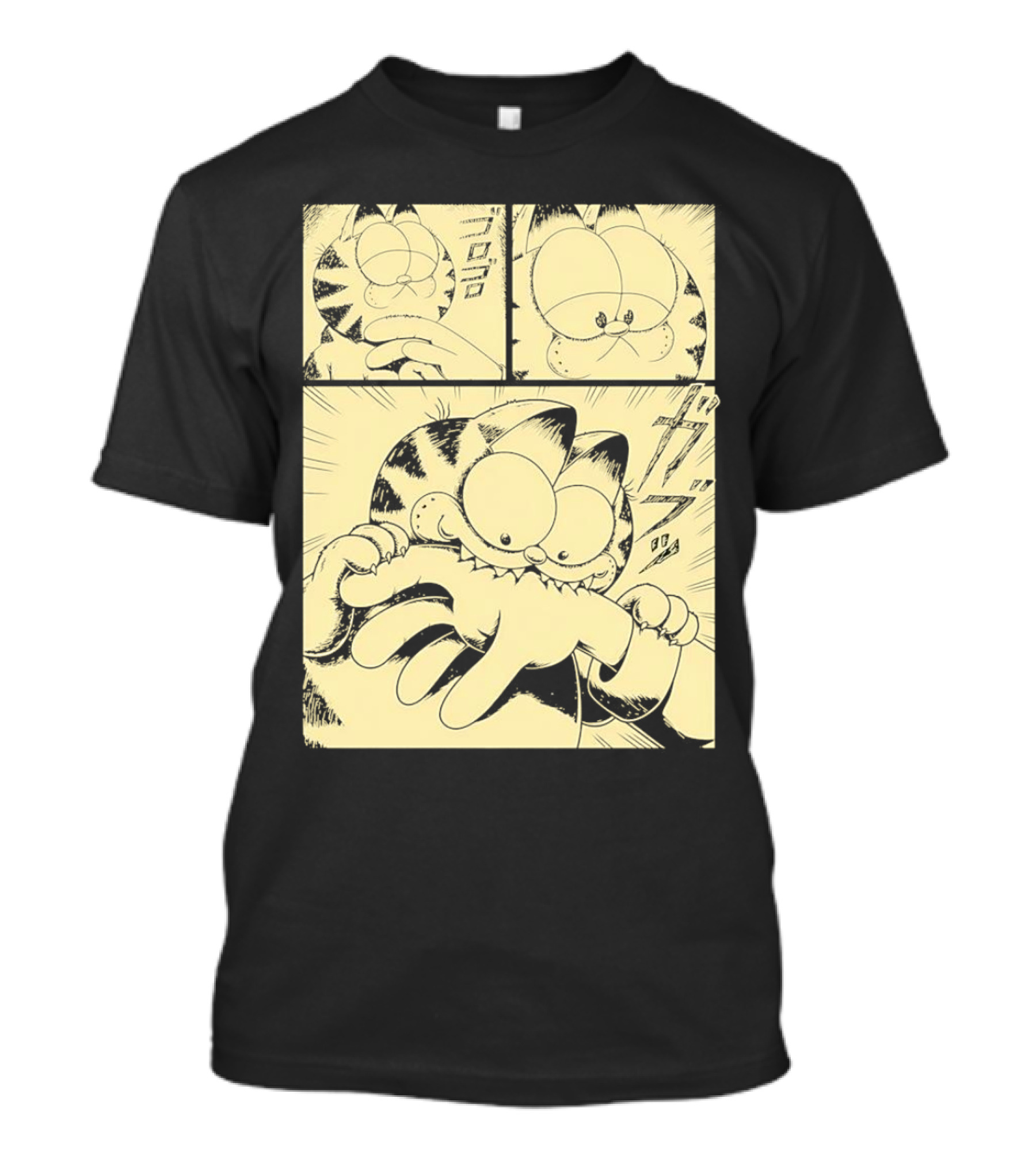 Garfield Beloved Orange Cat Manga Style Remix T-Shirt