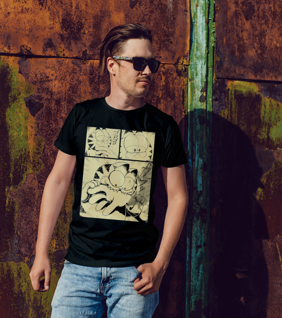 Garfield Beloved Orange Cat Manga Style Remix T-Shirt