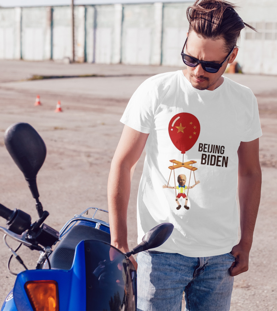 Beijing Biden Puppet Cartoon Balloon Stars T-Shirt