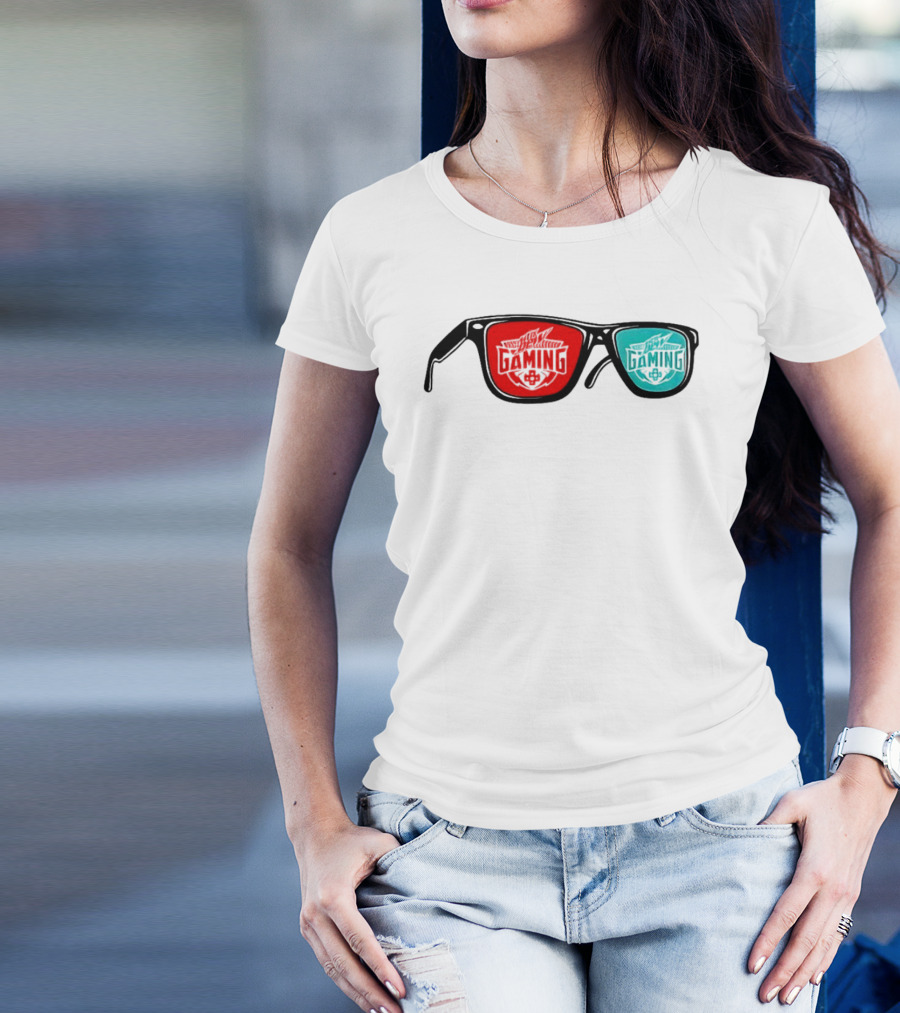 Gaming Spectacles Mtn Dew Red Blue Vibes T-Shirt