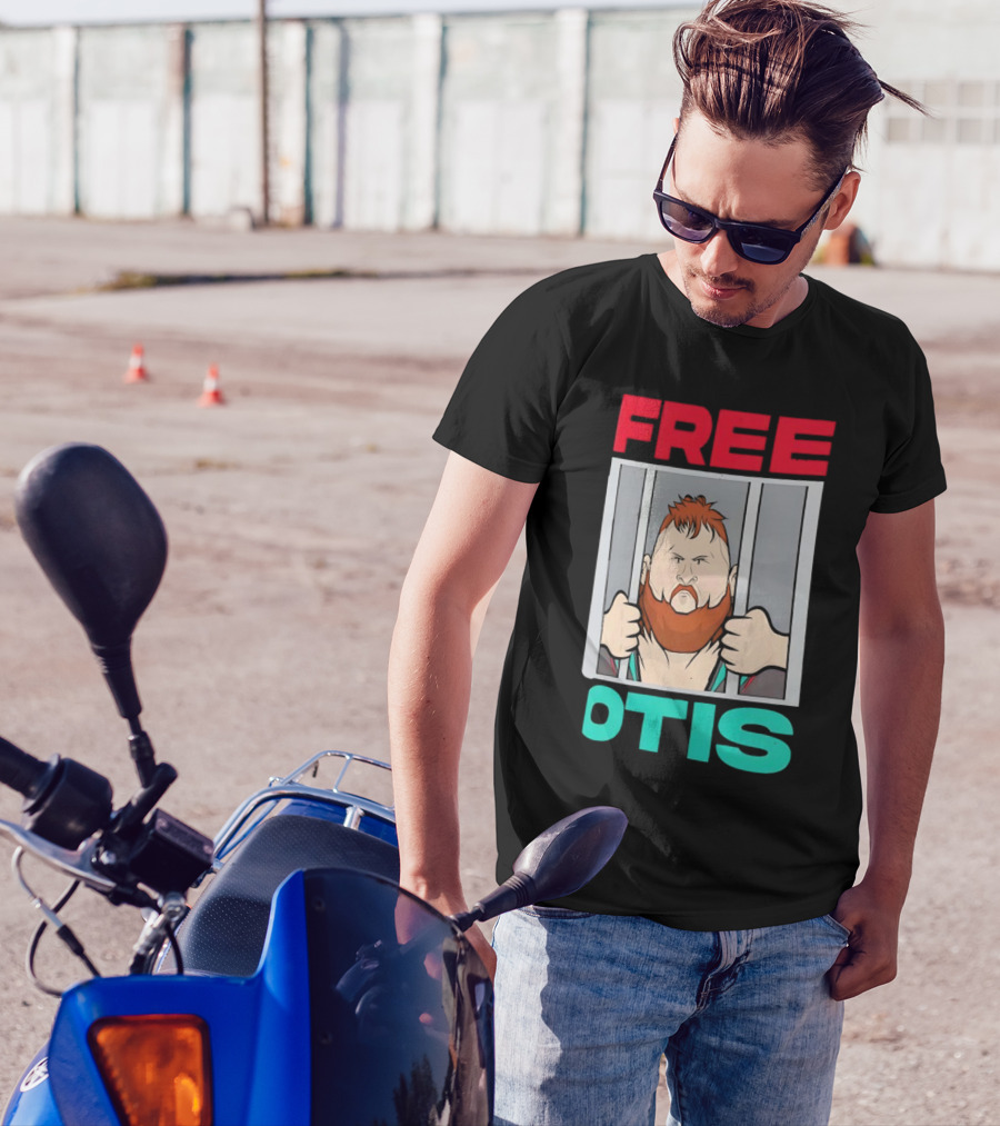 Free Otis Cartoon Nikola Bogojevic Wrestling T-Shirt