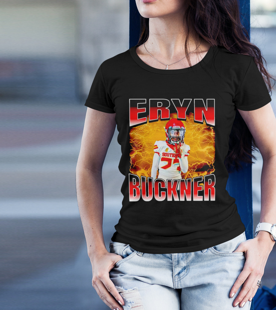 Eryn Buckner Southern Football Vintage Style With Lightning Background T-Shirt