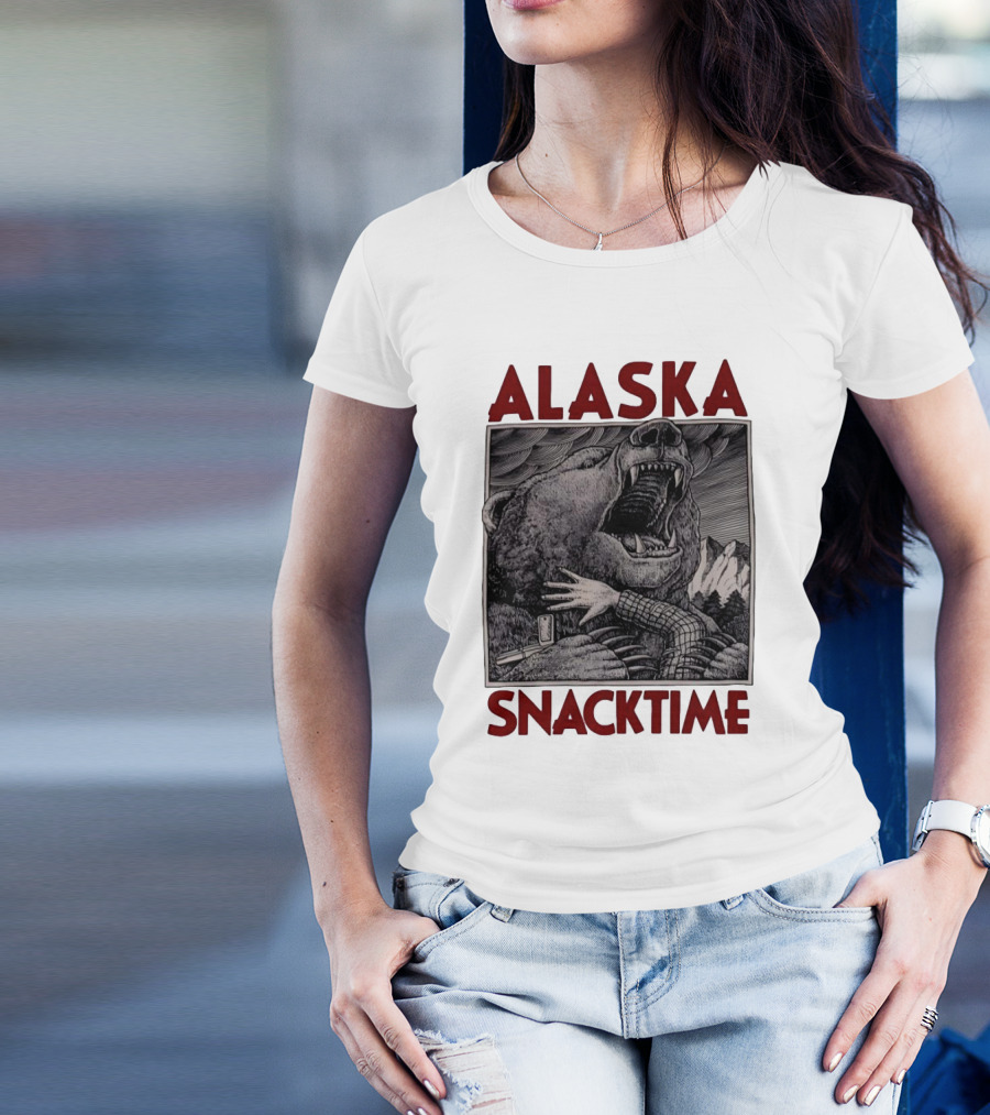 ALASKA SNACKTIME Bear Art By Ray Troll T-Shirt