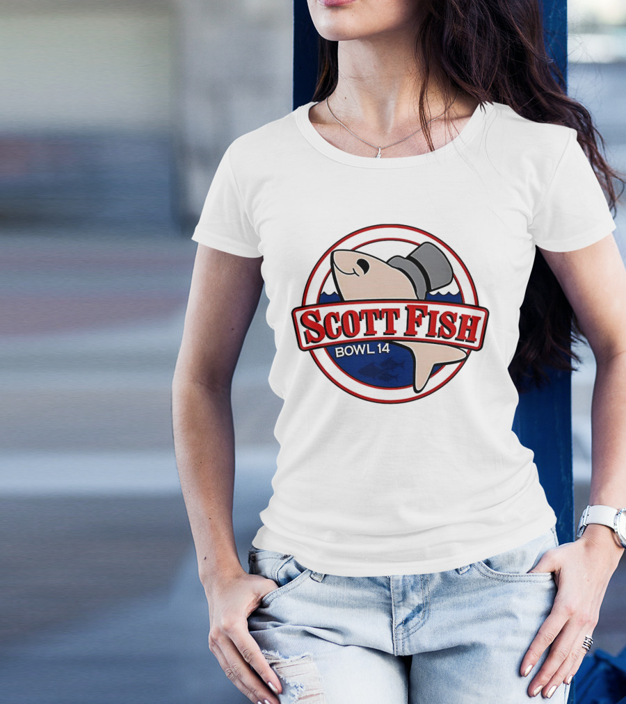 Scott Fish Bowl 14 Shark With Top Hat T-Shirt