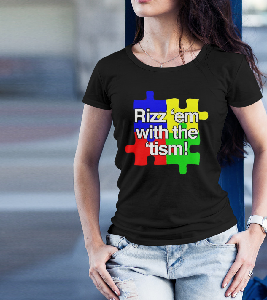 Rizz 'em With The ’Tism Puzzle Pieces T-Shirt