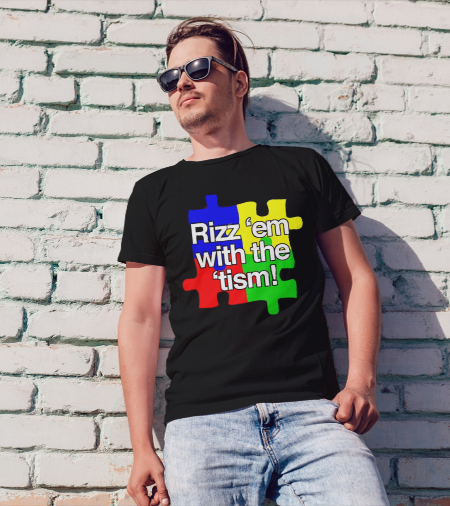 Rizz 'em With The ’Tism Puzzle Pieces T-Shirt