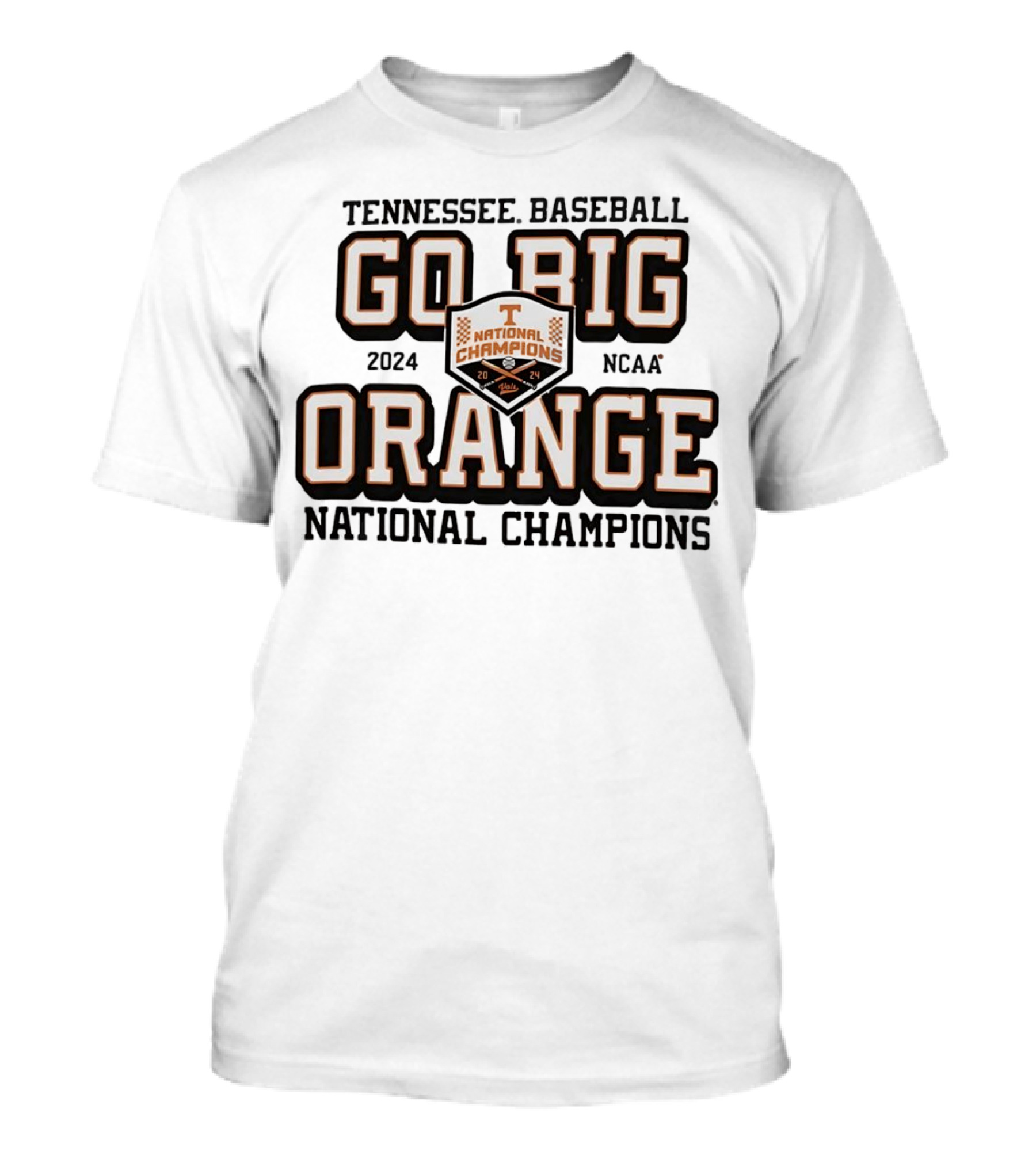 Tennessee Volunteers Baseball 2024 Go Big Orange NCAA National Champions T-Shirt