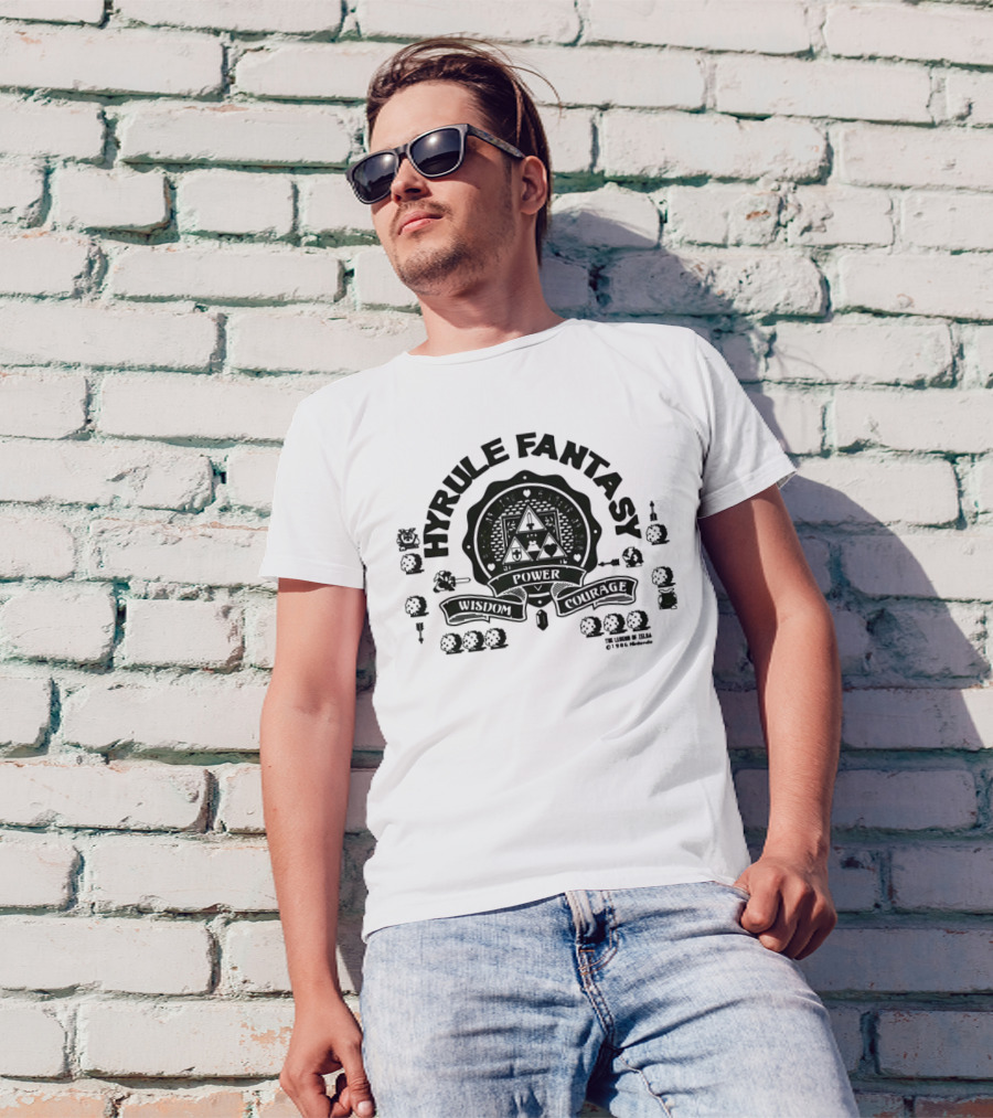 Hyrule Fantasy The Legend Of Zelda Wisdom Power Courage T-Shirt