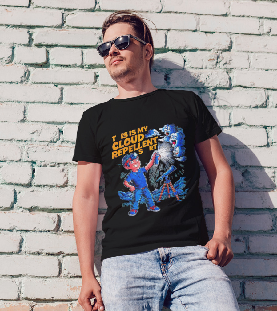 Funny Stargazing With Cloud Repellent Spray And Telescope T-Shirt